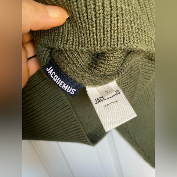 Jacquemus La Maille Risoul Sweater size36 Green NWOT - Picture 8 of 12